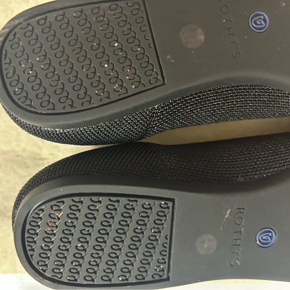 Rothy's Black The Pointe Flats black Like New - Picture 7 of 9
